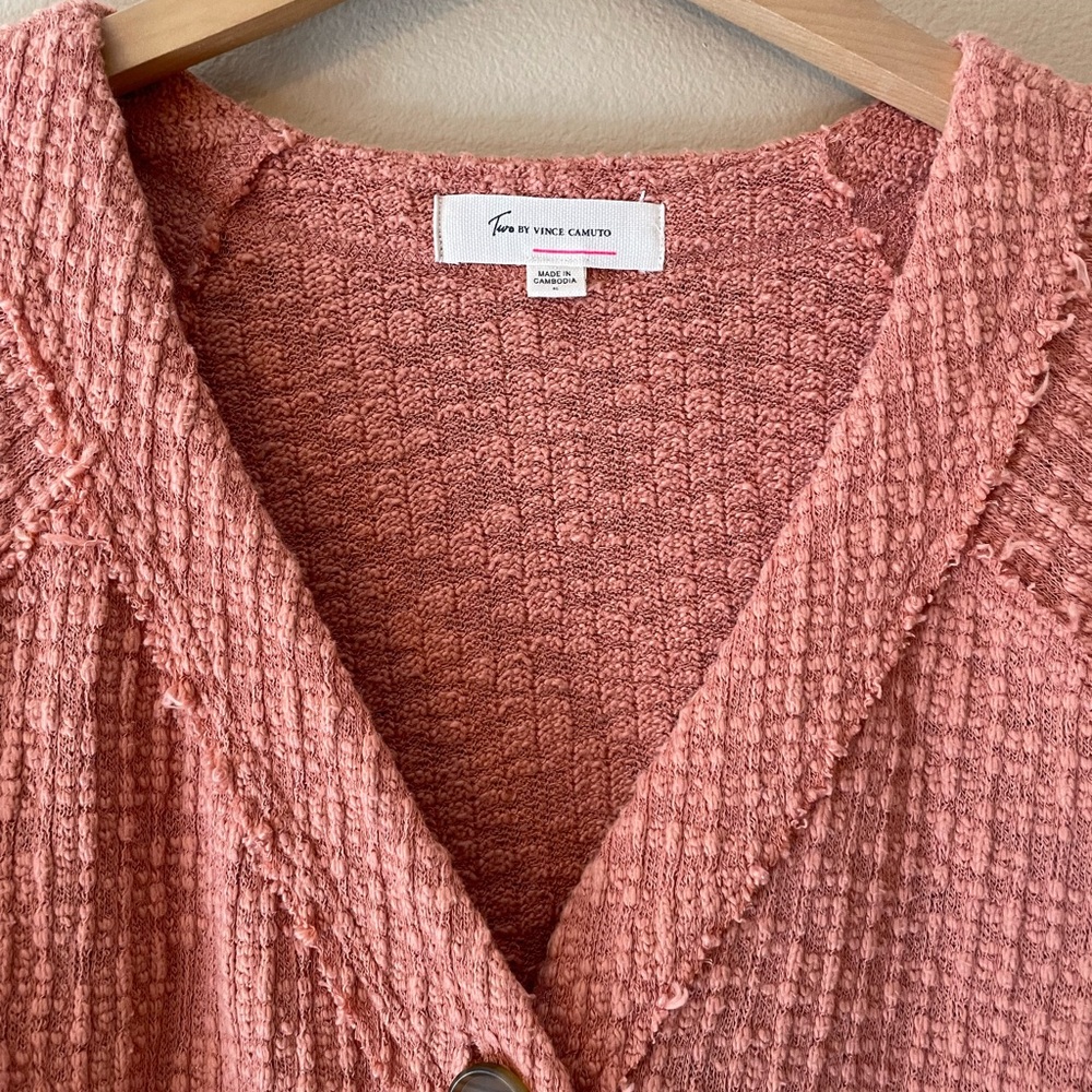 Two by Vince Camuto Long Sleeve Button Up Cardigan Sweater Size Small - Picture 3 of 9